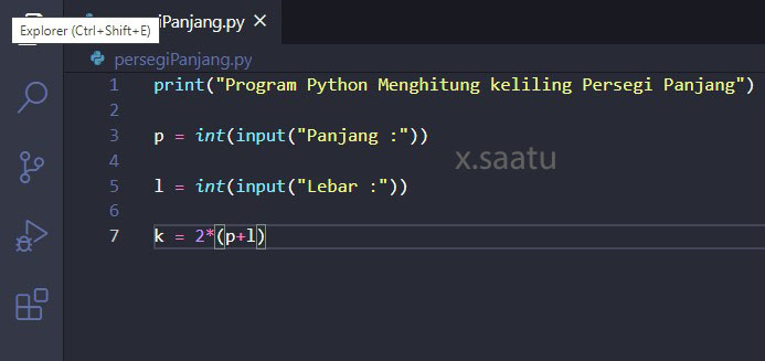 Program python sederhana